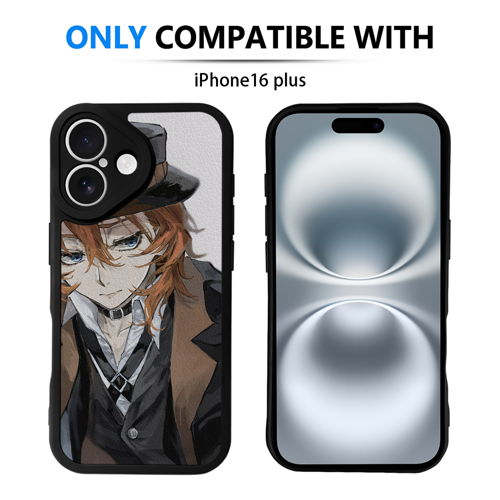 （画像用） 文豪ストレイドッグス Bungo Stray Dogs 【iPhone 16シリーズ対応】シリコンスマホケース（レザー調） 材質：シリコン